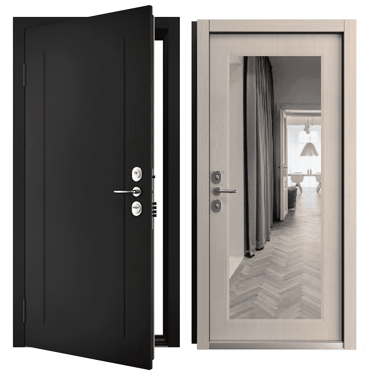 Сталь: 3 мм. Полотно: 110 мм. Терморазрыв. Любой размер. Входные двери на заказ