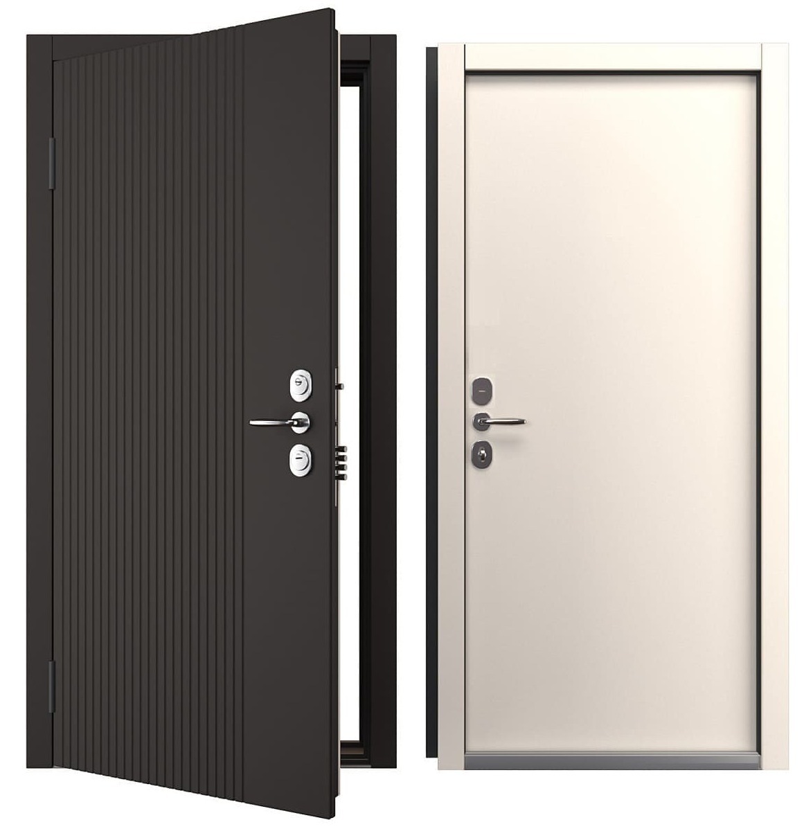 Сталь: 3 мм. Полотно: 110 мм. Терморазрыв. Любой размер. Входные двери на заказ