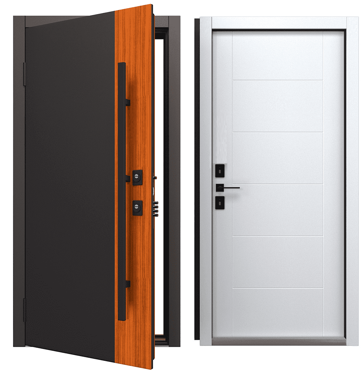 Сталь: 3 мм. Полотно: 110 мм. Терморазрыв. Любой размер. Входные двери на заказ