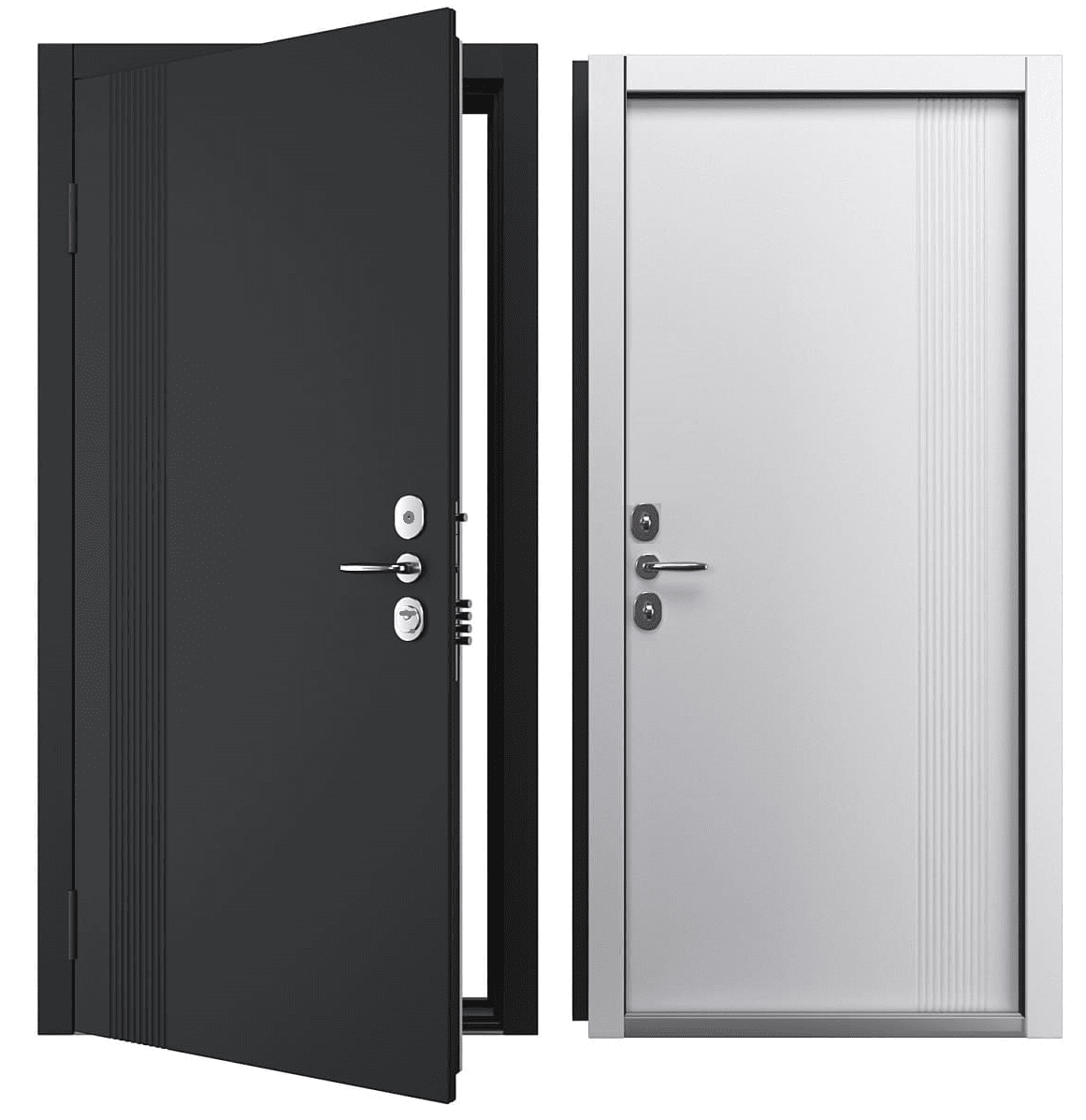 Сталь: 3 мм. Полотно: 110 мм. Терморазрыв. Любой размер. Входные двери на заказ